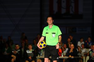 David van der Plicht scheidsrechter NK-Hoofdklasse D-pupillen Dordrecht korfbal