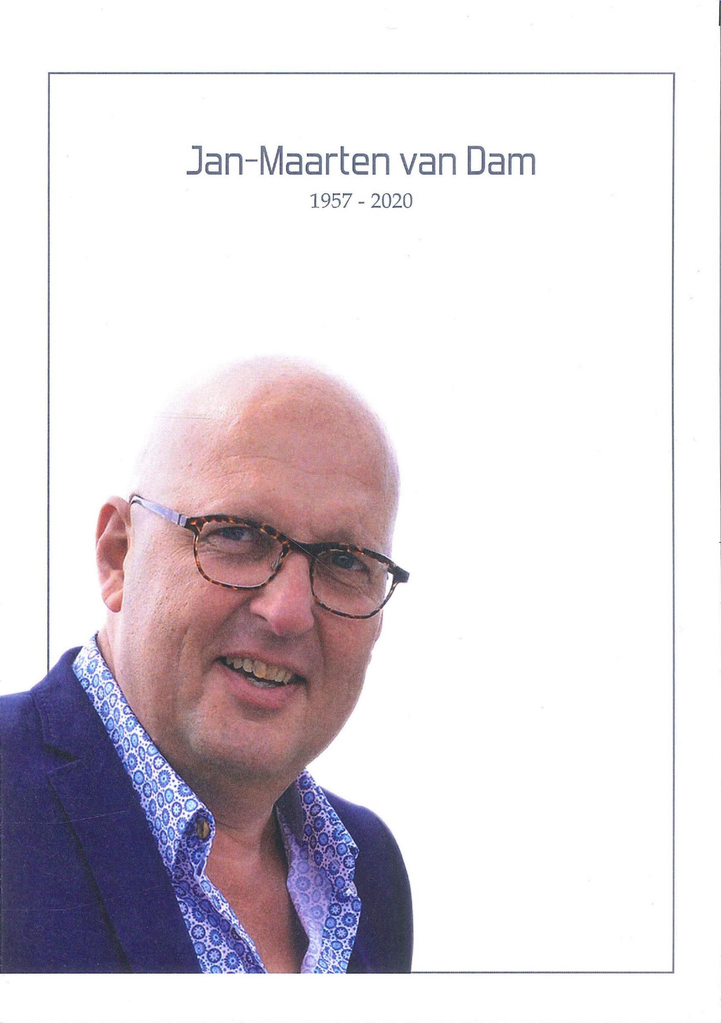 In Memoriam JanMaarten van Dam c.k.v. DES